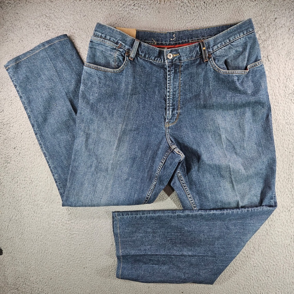 Indigo Palms Denim Company Mens Original Fit Straight Leg Blue Jeans 38x33